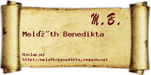 Meláth Benedikta névjegykártya